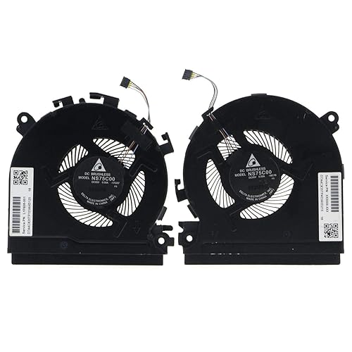 Replacement CPU & GPU Cooling Fan for HP Spectre X360 15-CH 15-CH000 15-CH011DX 15-CH011NR 15-ch075nr NS75C00-17J22 NS75C00-17J21 L17605-001