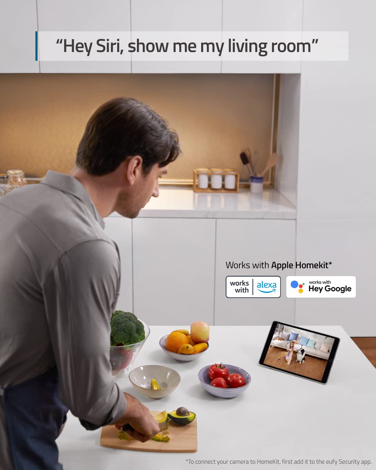 eufy Security 2K Indoor Cam, Plug-in Security Indoor Camera with Wi-Fi, IP Camera,Human and Pet AI, Works with Voice Assistants, Night Vision, Two-Way