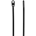 Thomas & Betts TY535MX Cable Tie, UV Resistant Nylon, 50 lb., 8", #10 Mounting Hole, Black (Pack of 100)