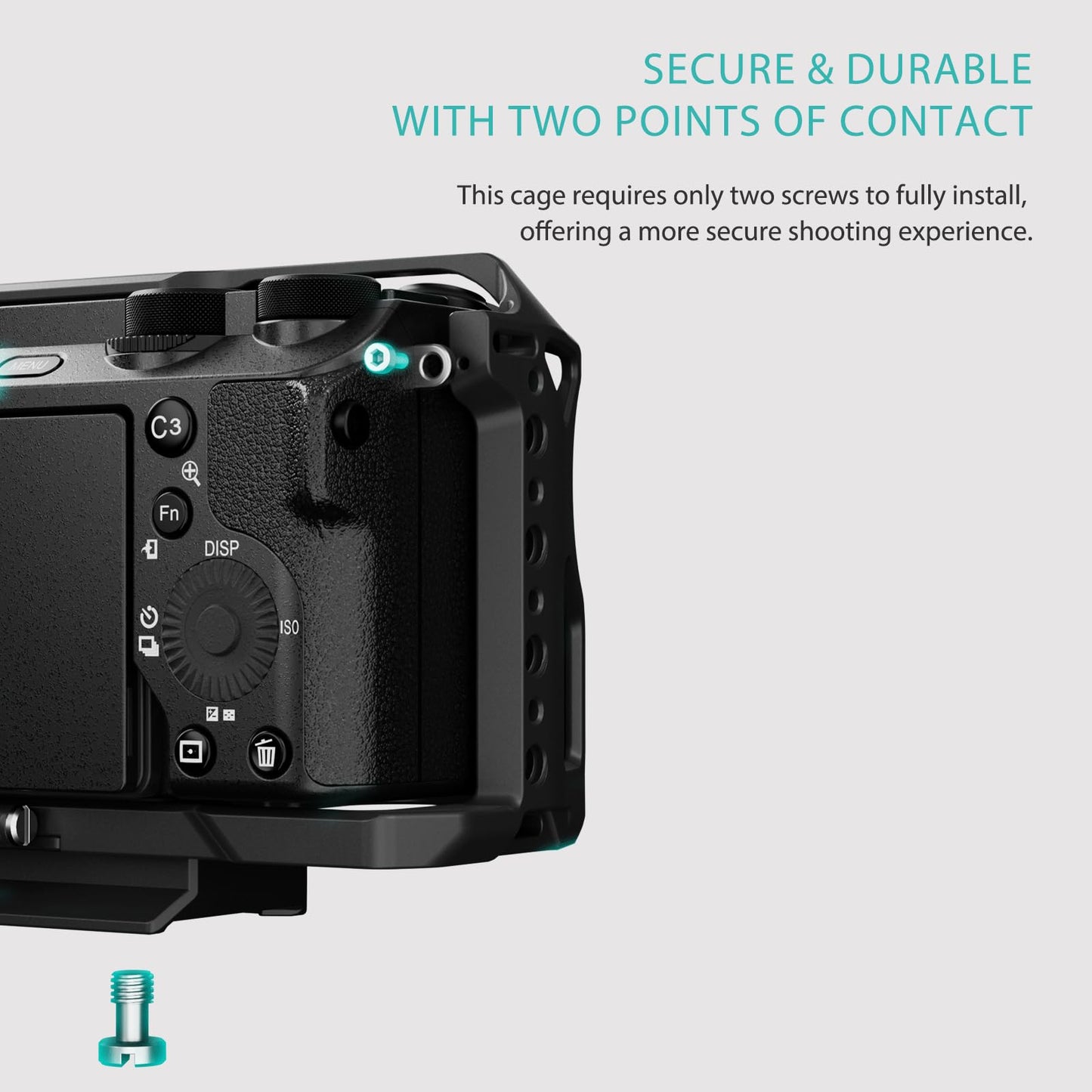 Tilta Full Camera Cage Compatible with Sony a6700 | Cold Shoe, NATO Rail, & 1/4"-20 Mounting Threads | ARCA-Ready Detachable Baseplate for Tripods