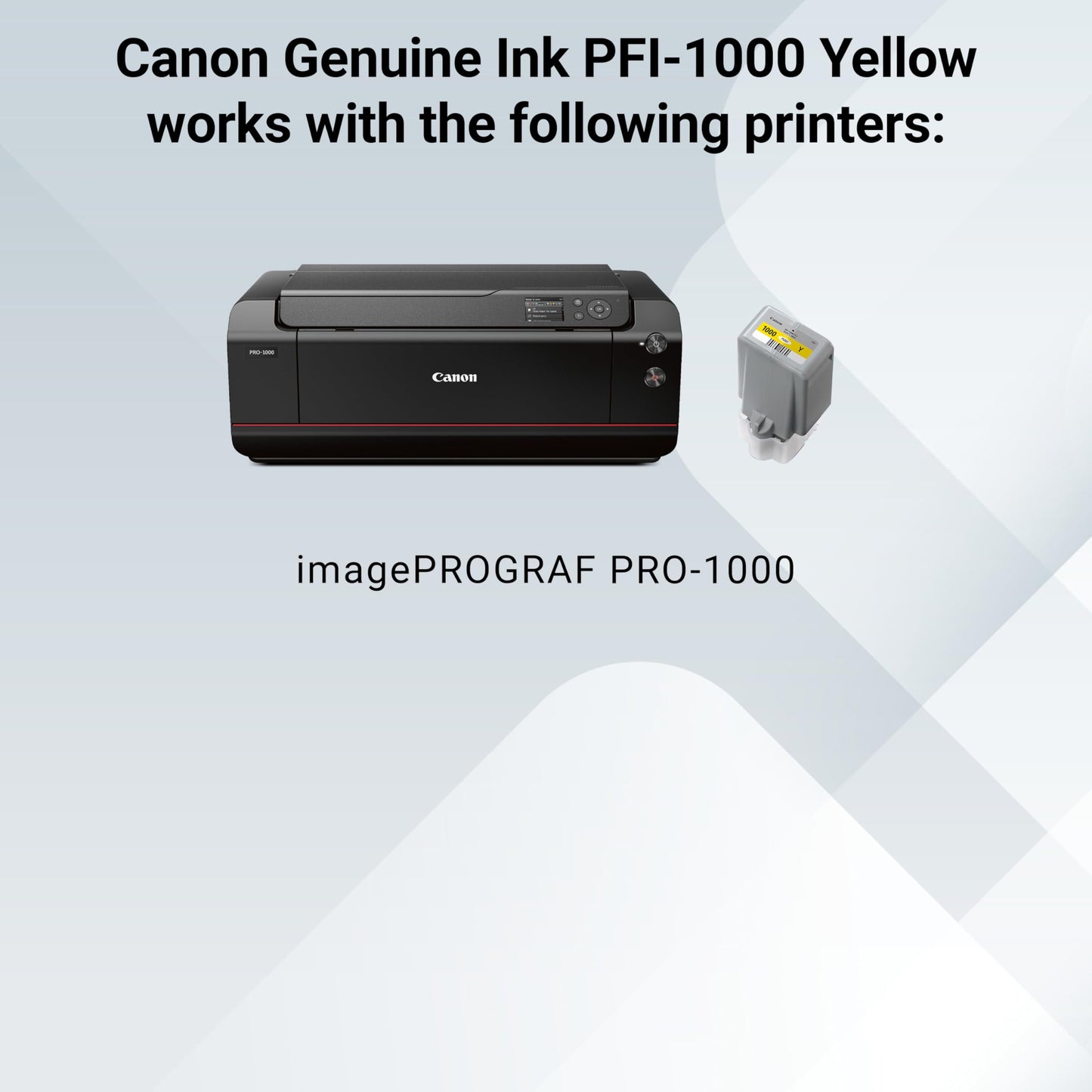 Canon PFI-1000 Genuine Yellow Ink Tank, Compatible with ImagePROGRAF PRO-1000 Printers