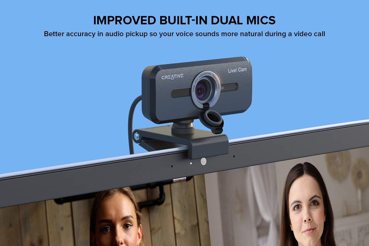 Creative Live! Cam Sync 1080p V2 Full HD Webcam with Dual Mics