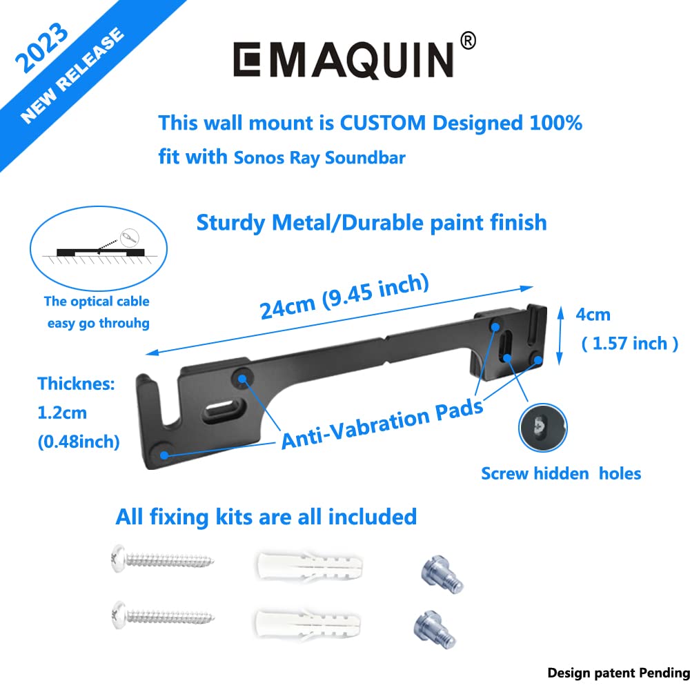 EMAQUIN Wall Mount Bracket for SONOS RAY Soundbar(Random Colour)