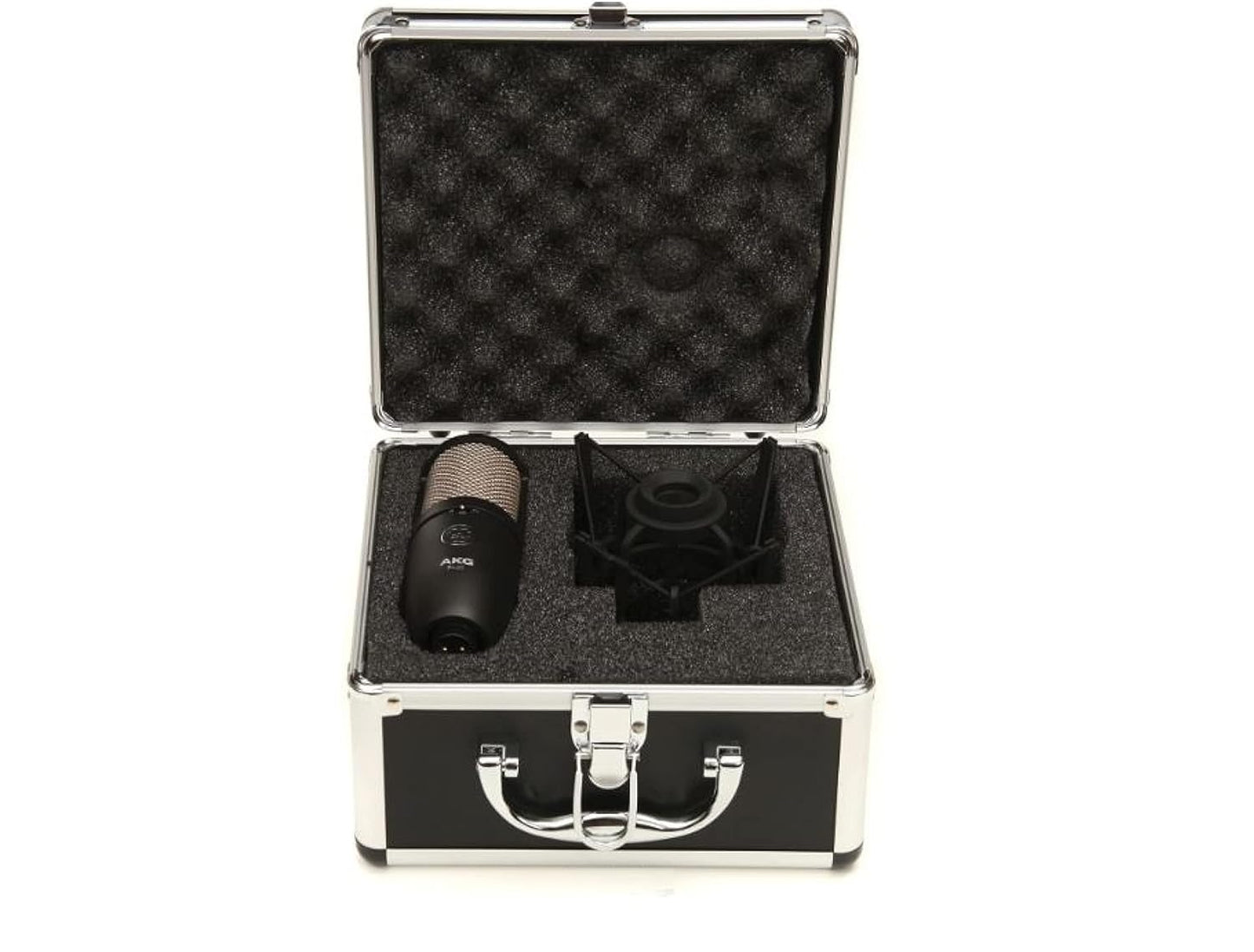 AKG Pro Audio P420 Multi-Pattern Condenser Microphone with Shock Mount and Case. Great for ensemble recording, grand piano, woodwind, brass