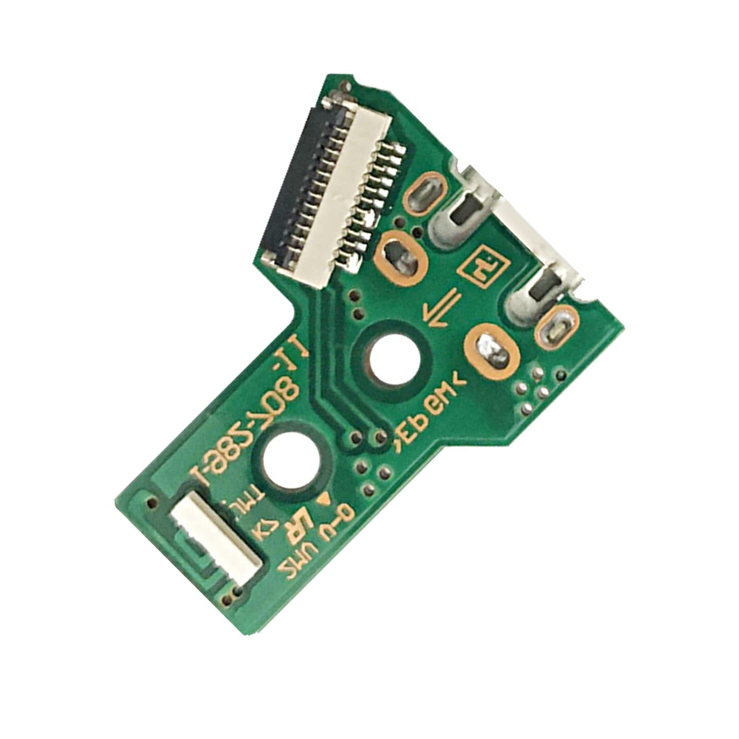 FainWan 2pcs J-D-S-055 Replacement Charging Port Assembly 12 Pin for PS4 DualShock 4, Micro USB Adaptor Charger Socket Board Connector Module
