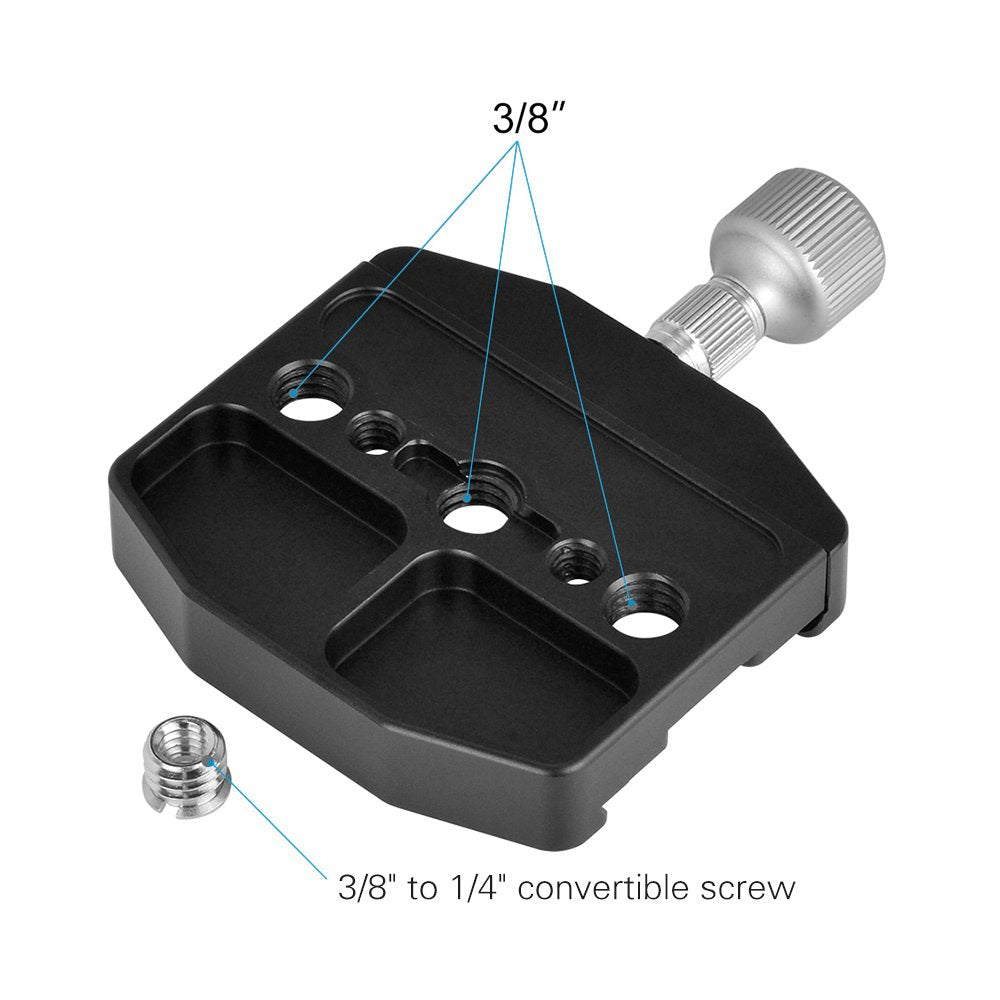 Andoer 70mm Quick Release Plate Clamp Photography Accessories 1/4 3/8inch Thread for Manfrotto 410 for Arca Swiss Tripod Ballhead