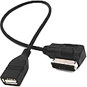 ELONN Music Interface Audio USB Adapter Cable,MMI/MDI/AMI to USB Cord Compatible with Audi, Volkswagen, Mercedes-Benz, Not for iPhones