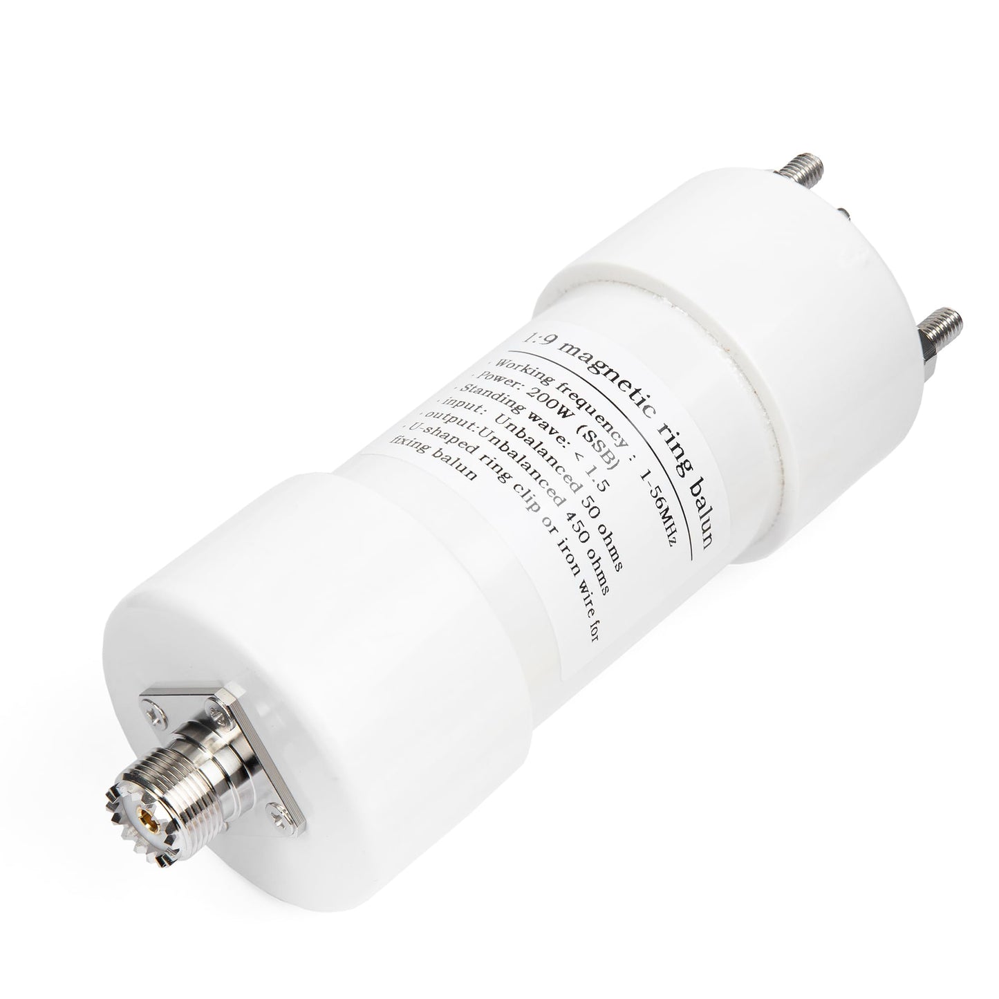 Femei 1-56MHz 200Watt HF Balun DIY Waterproof Antenna Balun 1:9 Ratio Balun 50 Ohm to 450 Ohm (1:9)