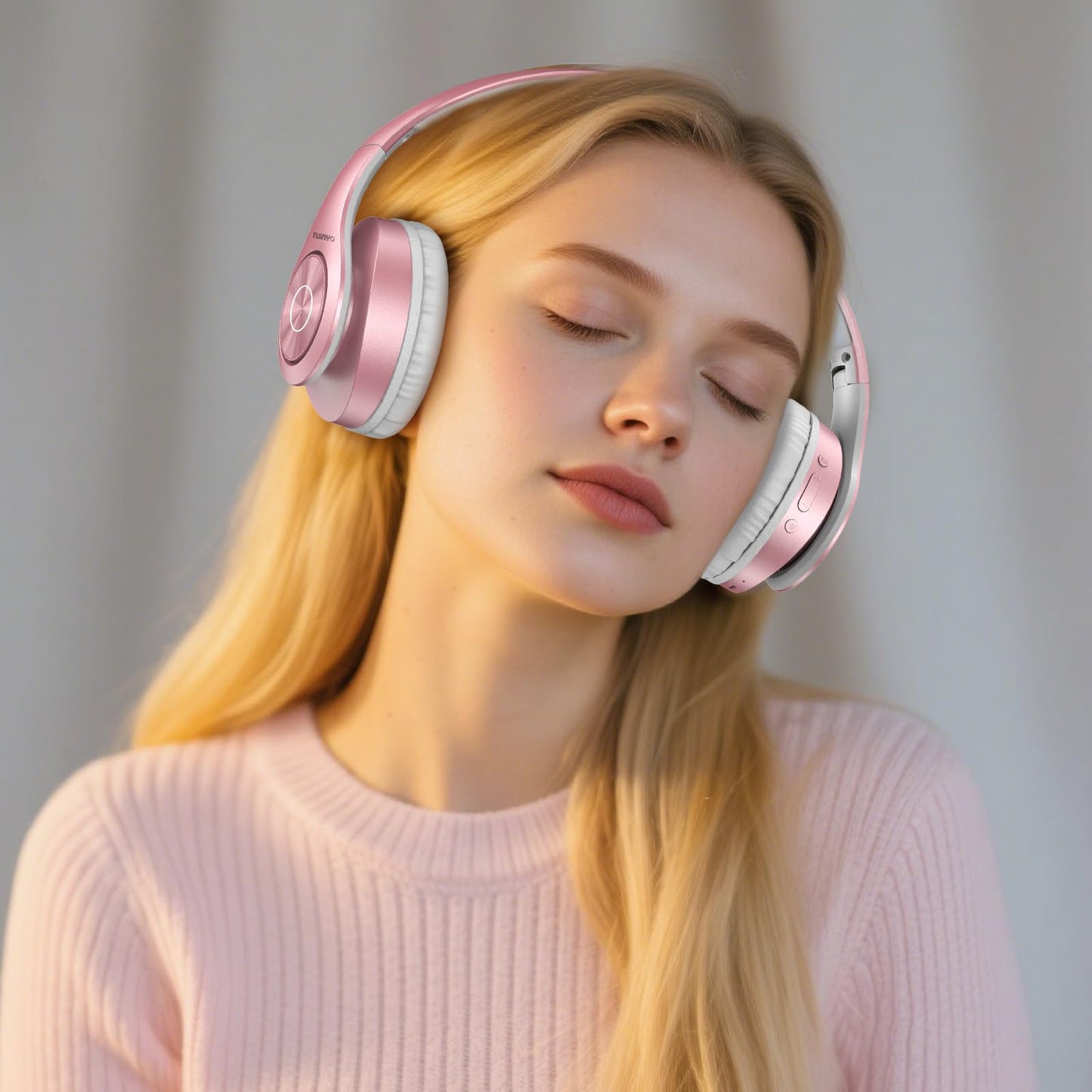 TUINYO Bluetooth Headphones Wireless, Over Ear Stereo Wireless Headset 40H Playtime with deep bass, Soft Memory-Protein Earmuffs, Built-in Mic Wired…