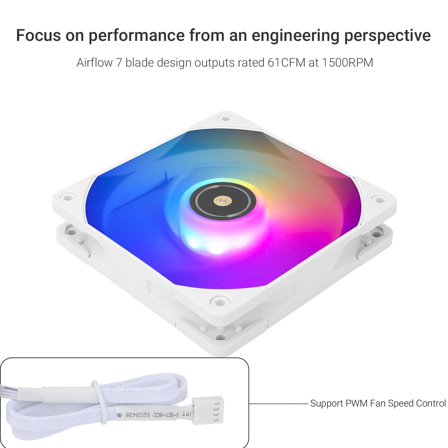 Thermalright TL-E12W-S X3 120mm ARGB CPU Fan, Computer Case Cooling Quiet,1500RPM Speed, for S-FDB Bearing CPU Cooling Fan,3-Pack White ARGB CPU Air