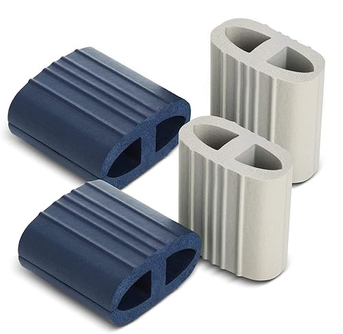 UT-Wire - Reusable Travel Carry On Cable Wrap (x2 Blue & x2 Gray)
