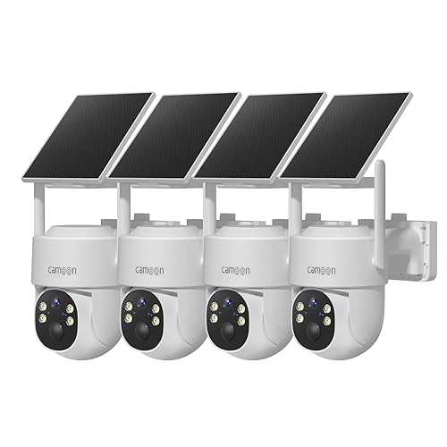 2K Solar Security Cameras Wireless Outdoor, 5/2.4Ghz WiFi Cameras for Home Security, Color Night Vision, Human Detection, Two-Way Audio, SD/Cloud
