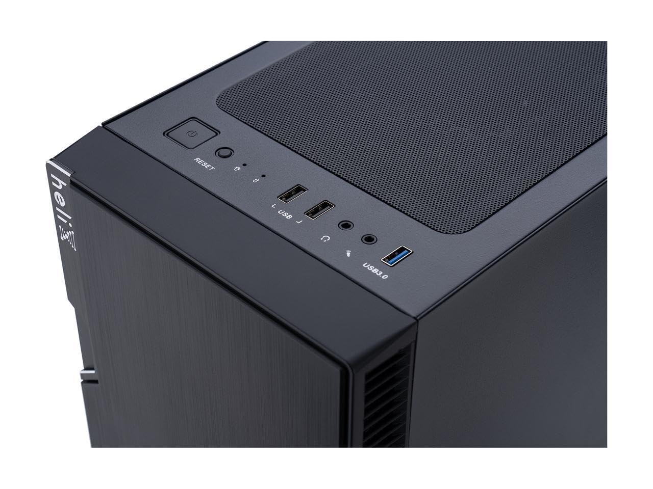 Rosewill FBM-X2-400-HELIX Micro ATX Mini Tower Desktop Gaming & Office PC Computer Case with Pre-Installed 400W Power Supply, 240mm AIO Support, 2X