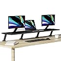 Gaxomo Extra-Large 45-Inch Wood Clamp On Desk Monitor Shelf with Spacious Storage Space - Fits 60-inch or Dual 32-inch Screens, C-Clamp Design