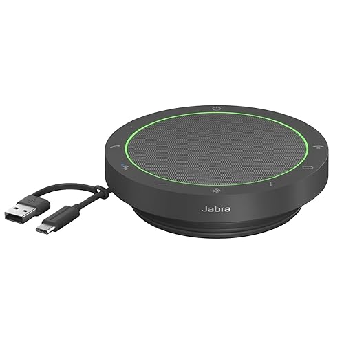 Jabra Speak2 55 Wireless Bluetooth Speakerphone (2025 Edition) - Portable Speaker with 4 Noise-Cancelling Mics - Certified Microsoft Teams Speaker