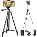 Phone Tripod, LINKCOOL 42 inches Portable Adjustable Cell Phone Tripod Stand with Phone Mount & Wireless Control Remote for iPhone/Android Smartphone