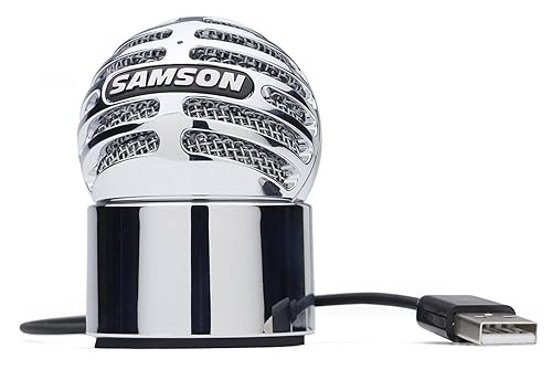 Samson Meteorite Ultra-Portable USB Condenser Microphone for Laptop - Plug & Play Mic for Zoom, Skype, YouTube & Working from Home - Magnetic Base &