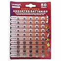Loopacell High Power Super Alkaline Button Cell Assorted 1.5V Battery AG3/LR41 AG4/LR626 AG5/LR754 AG10/LR1130 AG13/LR44,50 Count (Pack of 1)
