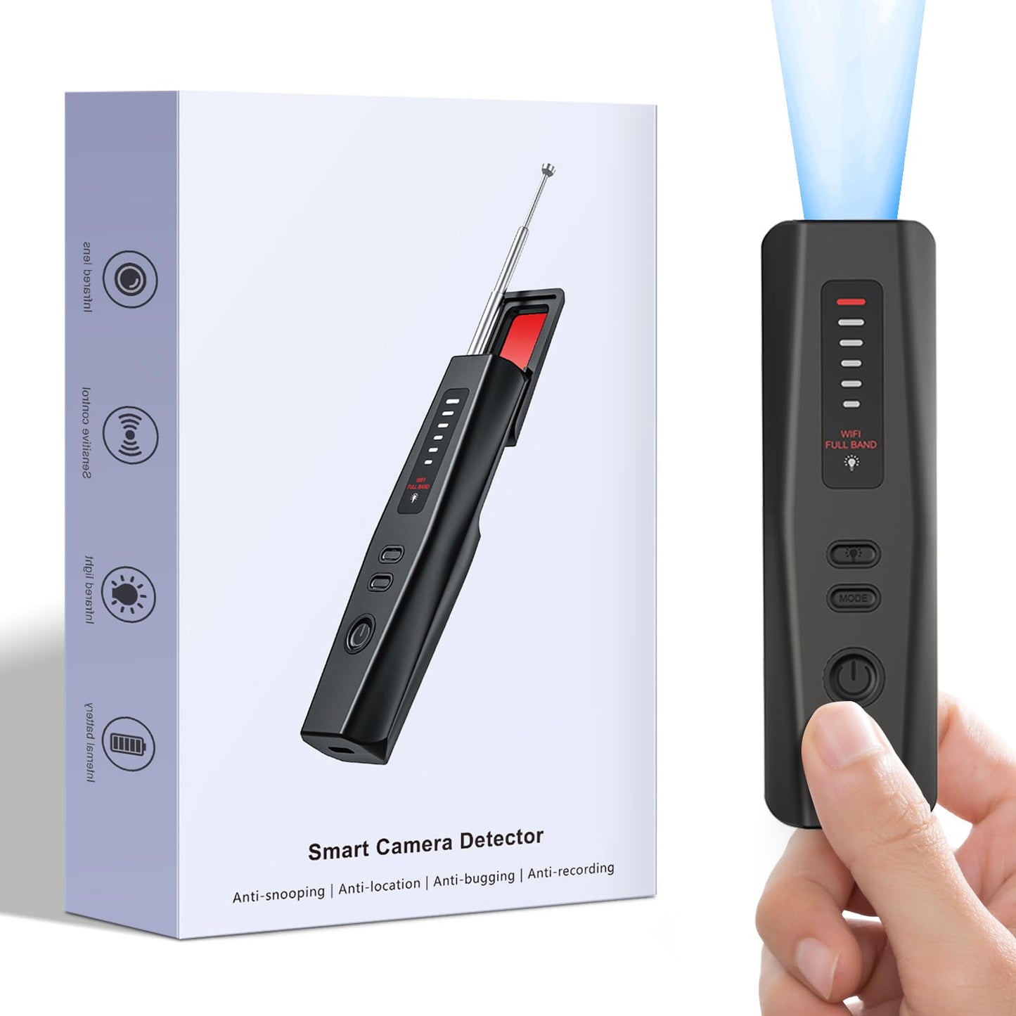 Loovett Hidden Camera Detector, 2025 Upgraded Camera Finder Detector, Hidden Device GPS Detector, Bug Detector, Rf Wireless Signal Scanner,