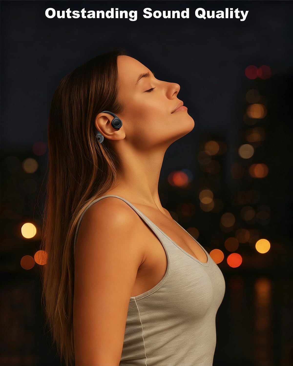 Wireless Bone Conduction Headphones,Bone Conduction Earbuds 10H Playtimes Sports Earphones with Mic,Open Ear Bluetooth 5.3 Headphones,Sweat Resistant…