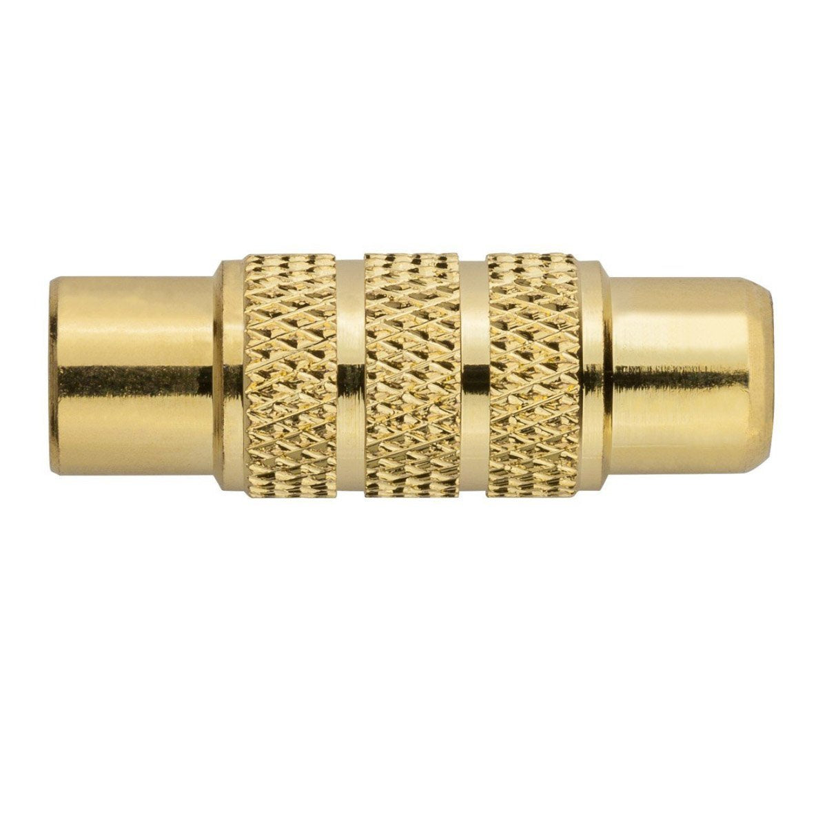 HTTX Premium Female to Female RCA Connector A/V Joiner Video and Audio Coupler Metal Adapter Component Gold Plated (2-Pack)