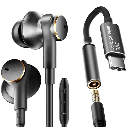 Wired Headphones Balance Powerful Bass & HD Audio Noise-cancelling Earbuds Wired Immersive Bass,(Four drive)Bass Boost In ear Earphones Universal…