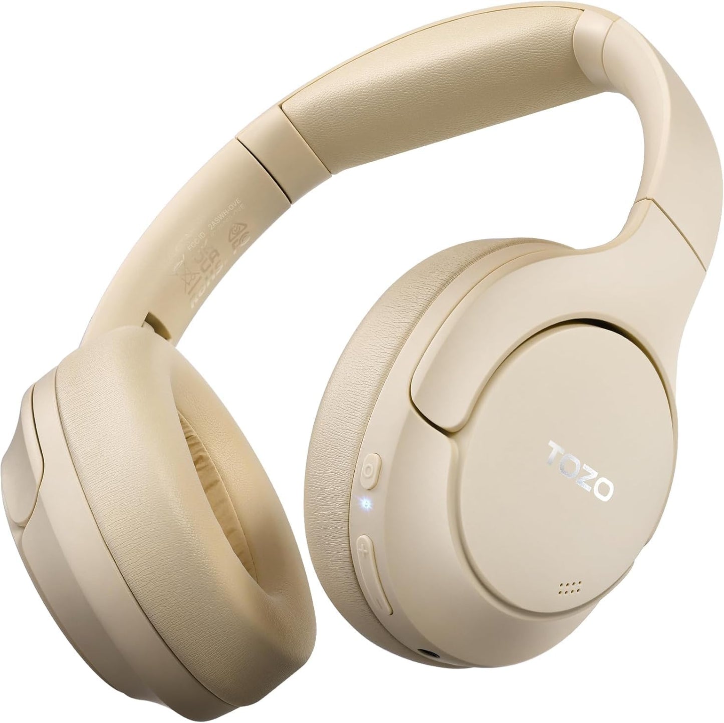TOZO Hybrid Noise Cancelling Headphones, 90H Playtime Wireless Over Ear Bluetooth Headset, Spatial Audio AI Chat with 5 Mics, Supports Dual…