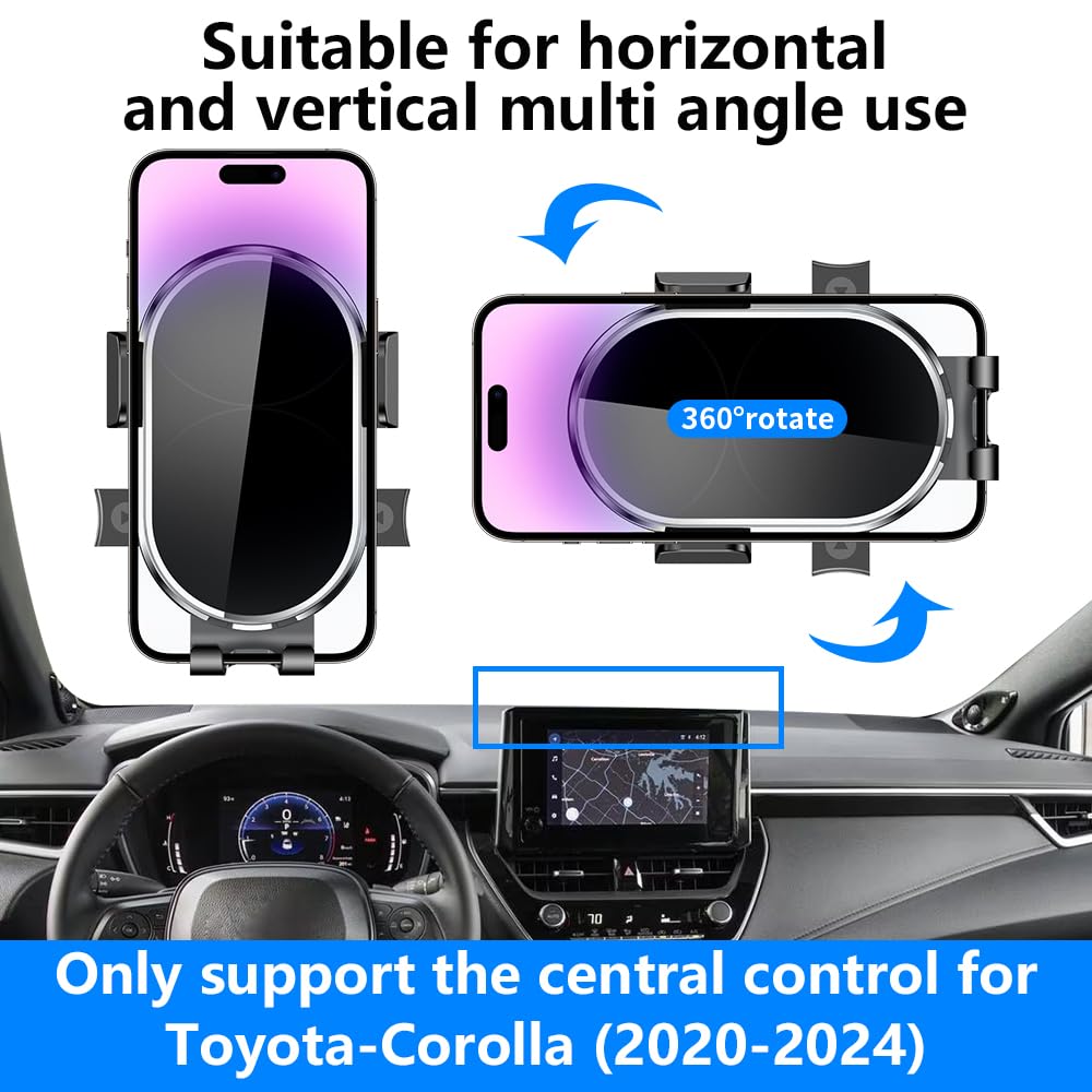 Car Phone Holder for Toyota Corolla 2020-2026?Corolla Cross 2022-2026 Hybrid ?Only 8 inch Screen?Not Fit 10.5 inch?Auto Accessories Navigation
