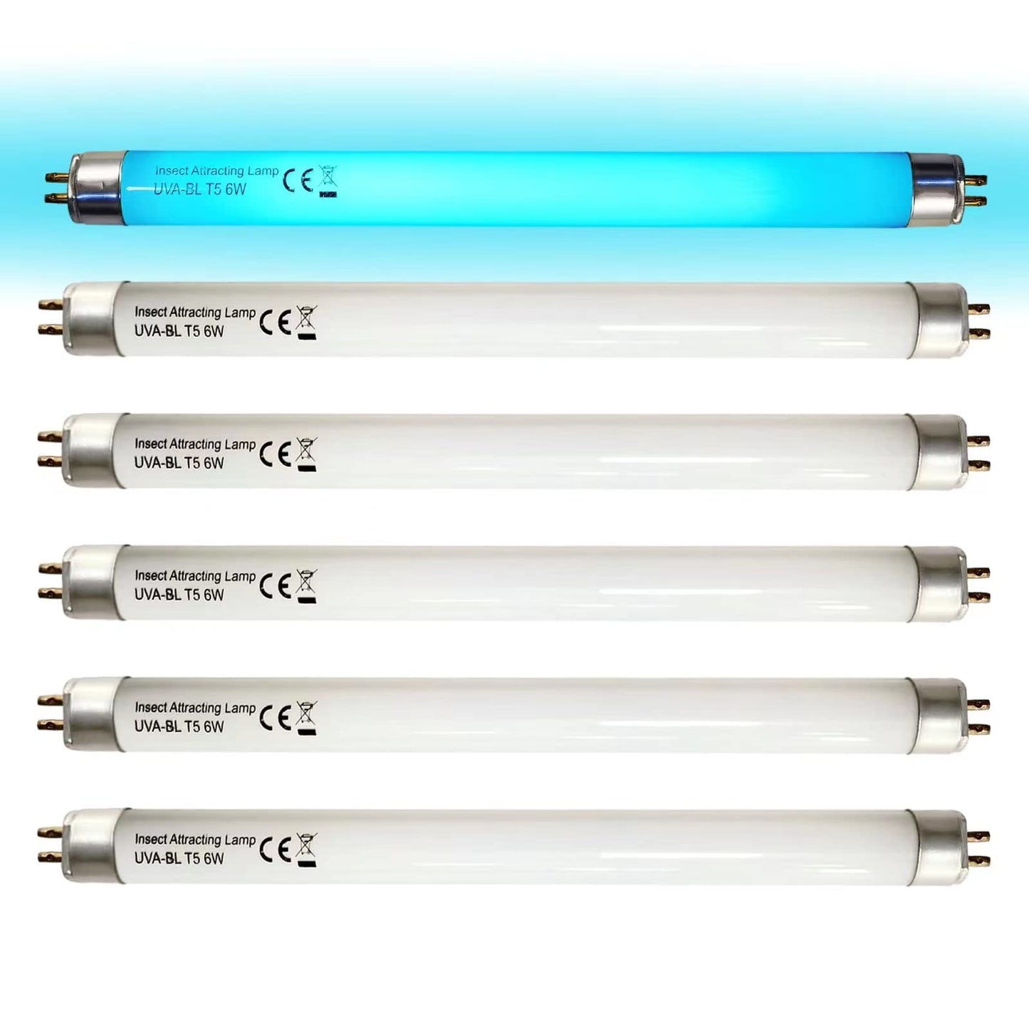 Celiwace 6 Pack UVA-BL T5 6W 32050 F6T5/BL Replacement Bulb Fluorescent Light Tube 6 watt for DynaTrap DT2000XL,DT2000XLP and DT3012, 9 Inches