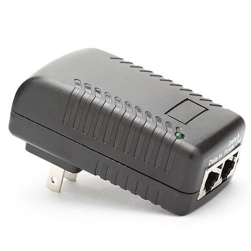 Plusource Networks Universal 48v Wall Plug POE Injector for Most Cisco / Polycom / Aastra Phones