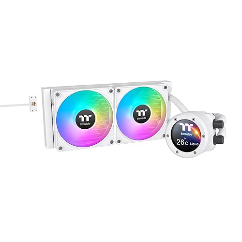 Thermaltake TH240 V2 Ultra EX ARGB AIO Cooler/Snow/Water Block 2.1" LCD/Fan 120 * 2/Magnetic Quick Connection/MB ARGB Sync Control/LCD Software