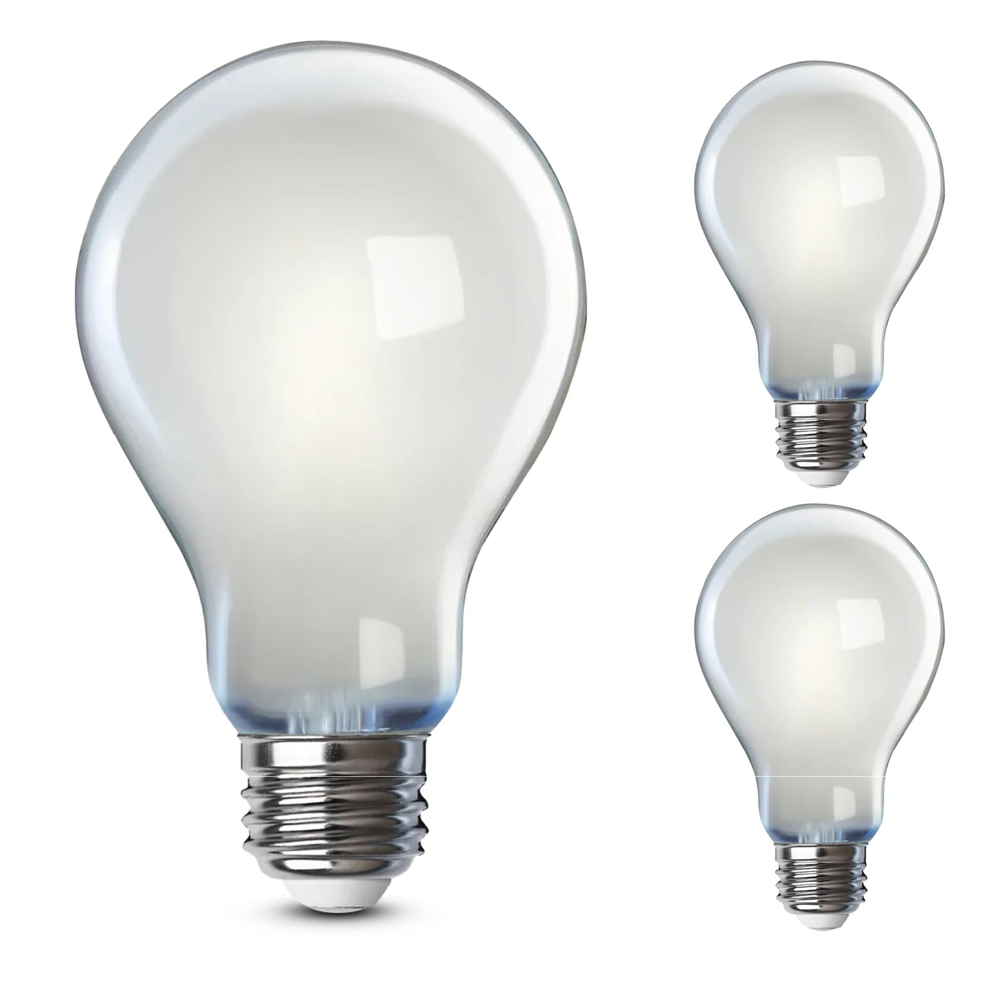 Feit Electric A19 LED Filament Light Bulbs, 75W Equivalent, Dimmable, E26 Standard Base, 1100 Lumens, 5000K Daylight, 13 Years Lifetime, Frosted White