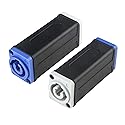 MAD OWL 2 Packs Powercon to Powercon Male and Female Powercon Connectors Extension Adapter 13 AWG, Male and Female Powercon Jack Powercon in Connector