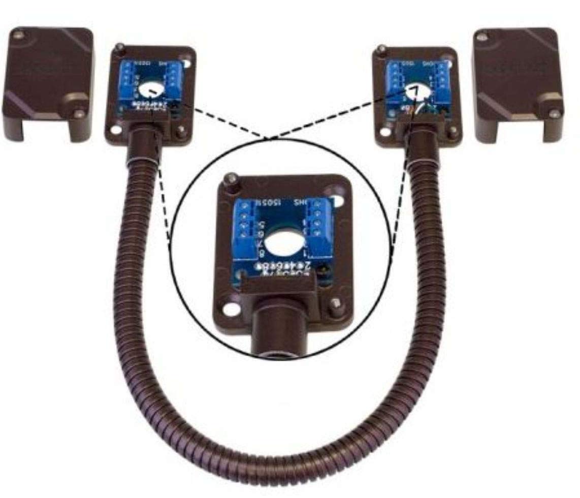 SECO-LARM SD-969-T15Q/B Armored Door Cord/Pre-Wired Terminal Blocks and Removable Covers, Bronze, Designed to Carry Wiring to Conduct Power