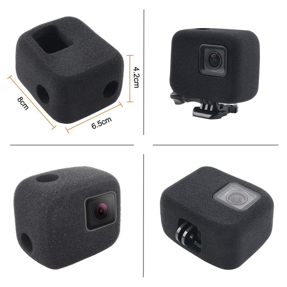 Foam Windshield Housing Windslayer for GoPro Hero 7/6/5 Black - Windscreen Noise Reduction Cover for Outdoor Audio Video Recording