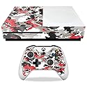 MightySkins Glossy Glitter Skin for Microsoft Xbox One S - Red Camo | Protective, Durable High-Gloss Glitter Finish | Easy to Apply, Remove,
