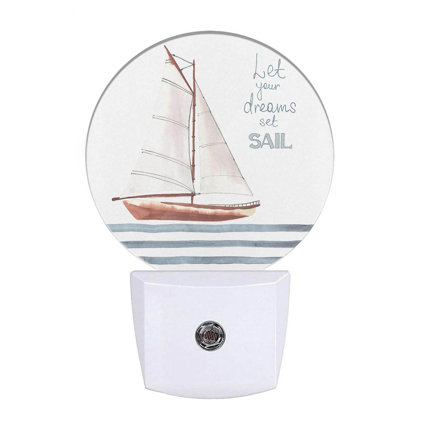 Uanvaha Boat Night Light Let Your Dreams Set Sail Sea Nautical Night Lights Plug into Wall 0.5W LED Lighting Auto on/Off for Hallway Stairway Kitchen