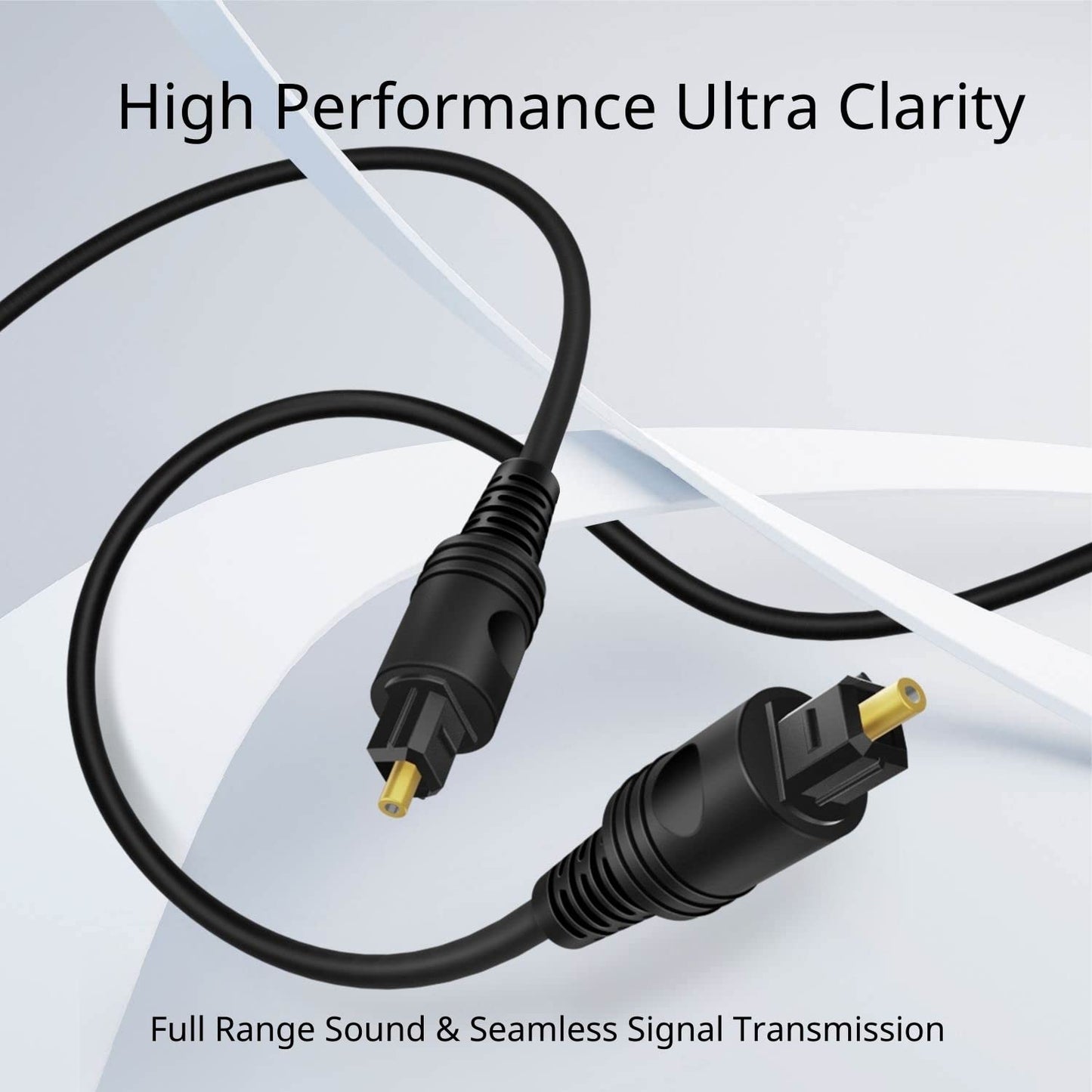 TNP Digital Optical Audio Cable 35 Feet - S/PDIF Fiber Optic Toslink Optical Cable for TV, Soundbar, Home Theater, Speaker Wire, PS4, Xbox Male