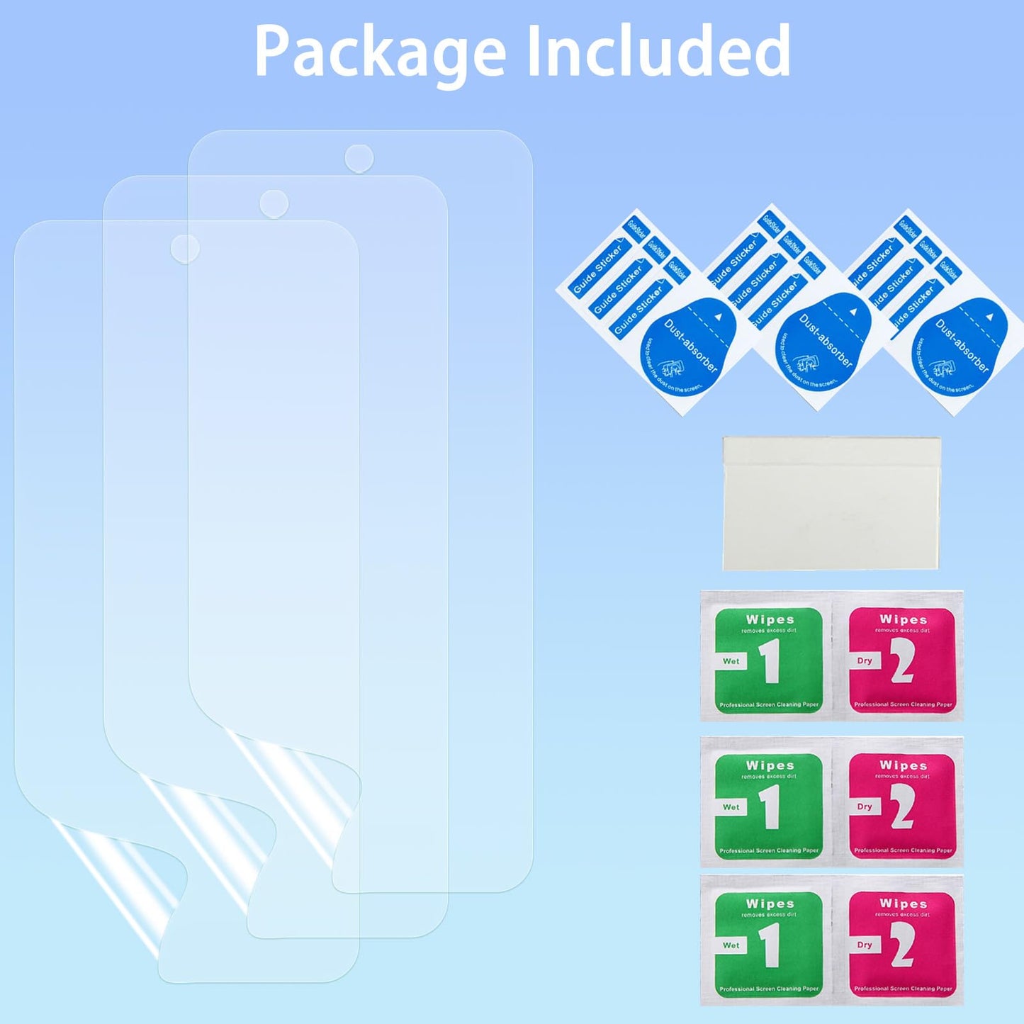 LOOKSEVEN 3 Pack Hydrogel Screen Protector for Samsung Galaxy S22, High Sensitivity TPU Film (Not Tempered)