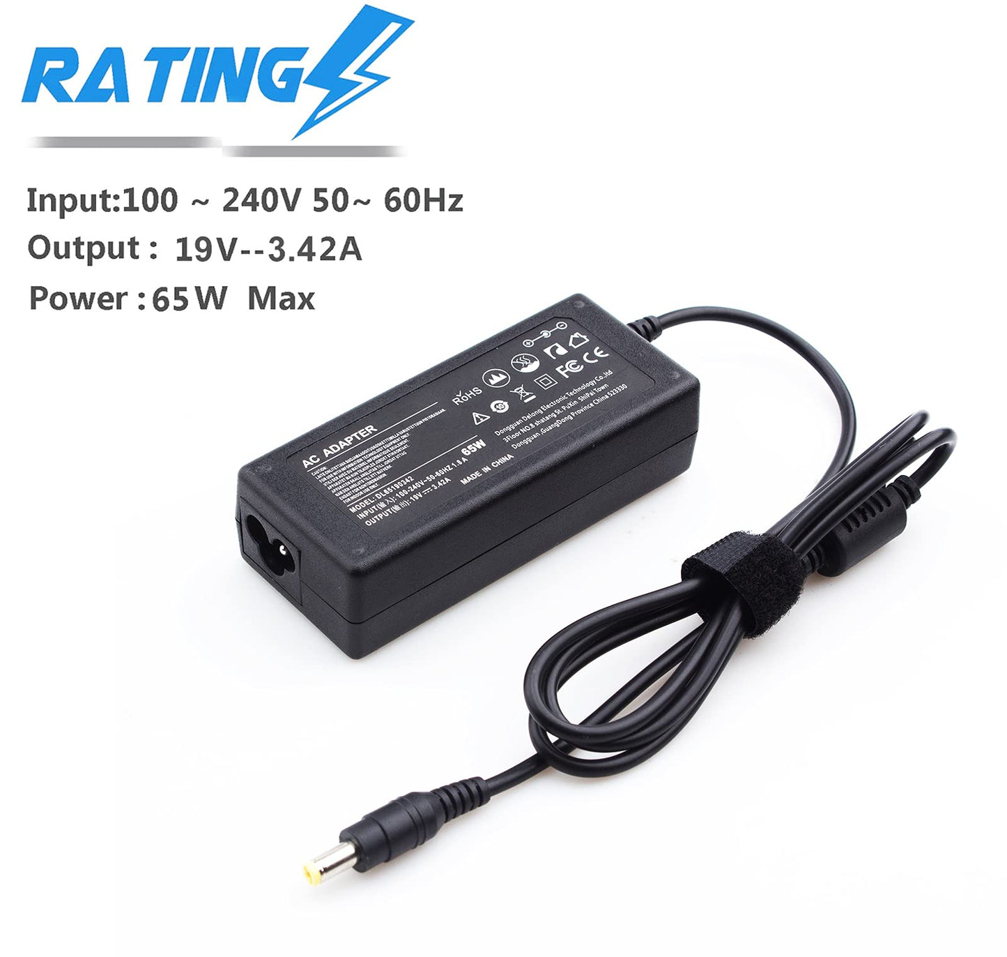 19V Monitor Power Cord for Acer LCD SB220Q R240HY H236HL G226HQL S231HL G236HL G246HL G276HL G247HL G257HU R221Q S230HL S202HL S240HL S271HL S220HQL…