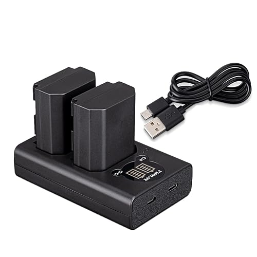 NP FZ100 PHOLSY 2-Pack 2280mAh NP-FZ100 Camera Battery NP-FZ100 Battery Charger/BC-QZ1 USB Charger Compatible with Sony ILCE-a1 a9M2 a9 a7SM3 a7RM4A