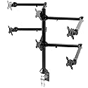 VIVO Steel Hex Monitor 23 to 32 inch LED LCD Clamp-on Desk Mount, Heavy Duty Articulating VESA Computer Stand, Holds 6 Screens, Fully Adjustable