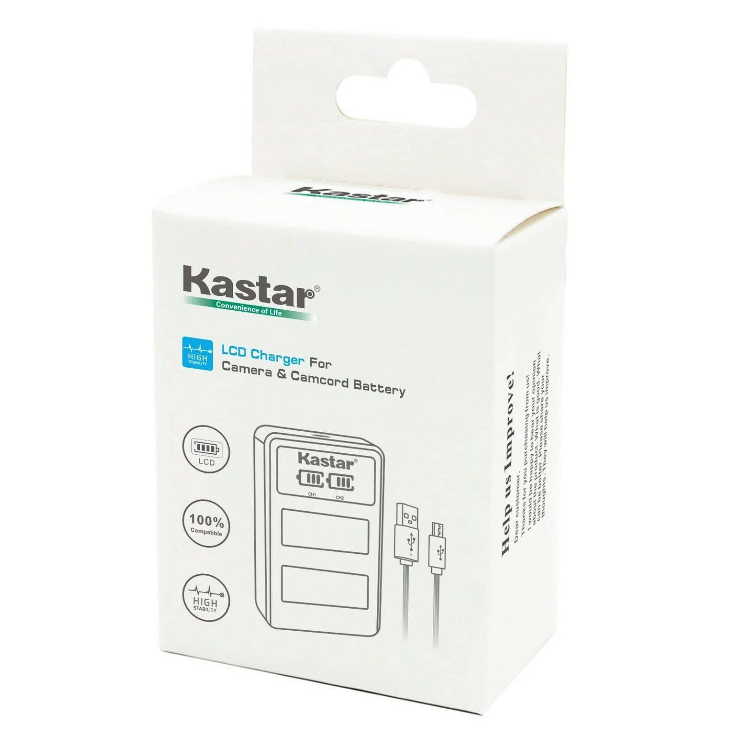 Kastar EN-EL15C LED2 Dual USB Charger Compatible with Nikon D500 D600 D610 D750 D780 D800 D800E D810 D810A D850 D7000 D7100 D7200 D7500 Z5 Z6 Z6 II Z7