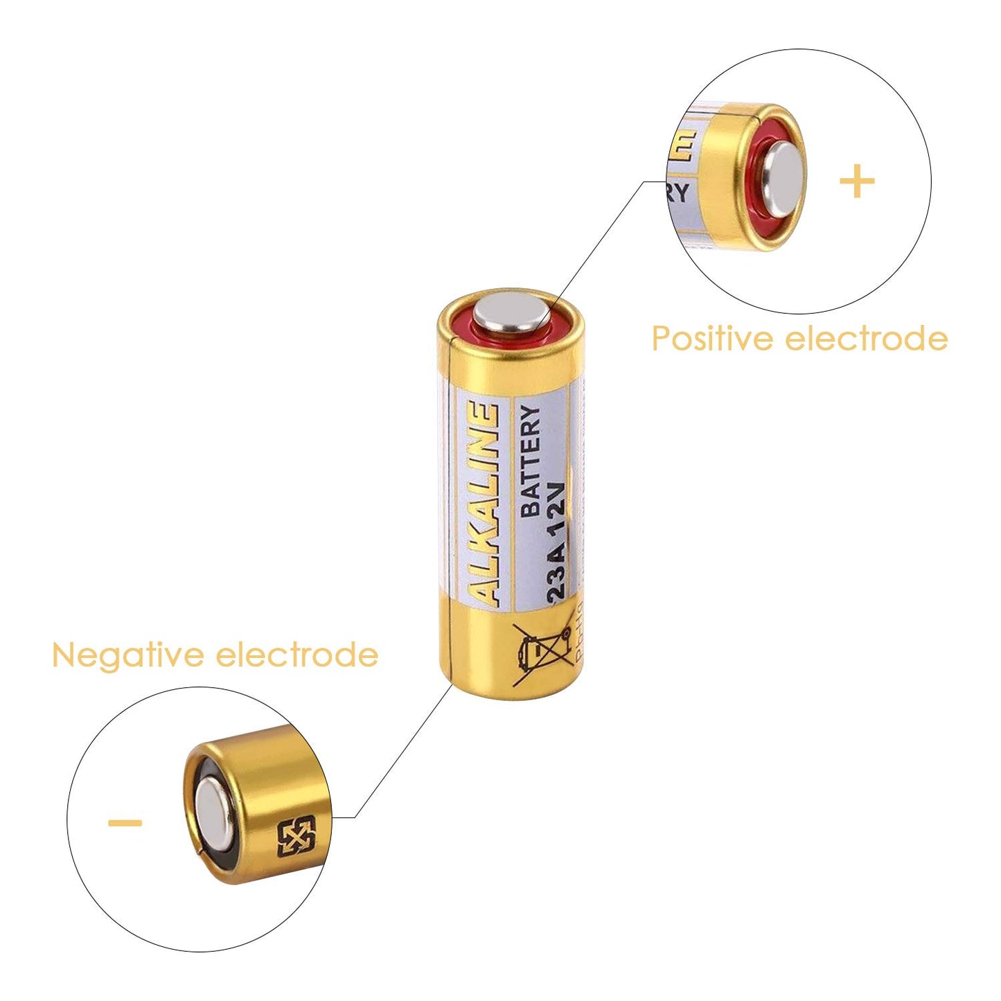 SuperPower A23 23A 8LR23 21/23 GP23 MN21 23GA Battery 12V Alkaline Battery (10 Batteries)