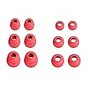 12pcs (DF-3sz) Siren Red S/M/L Replacement Eartips Earbuds for in Ear Earphones with 4.9mm to 6.3mm Nozzle Attachment Double Flange and Round Ear…