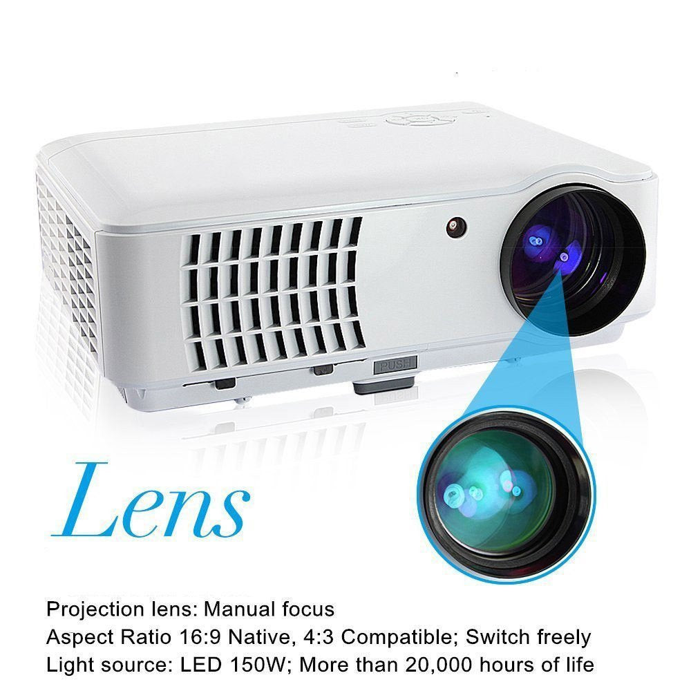 FAVI H4W LED LCD (HD 720p) Video Projector Kit, Includes 1 Item - Projector only - International Version - White