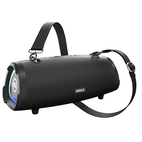 SODLK 100W Peak Portable Wireless Bluetooth Speakers with Built-in Subwoofer, Booming Bass, IPX6 Waterproof, TWS Pairing, AUX, TF Card and USB Input