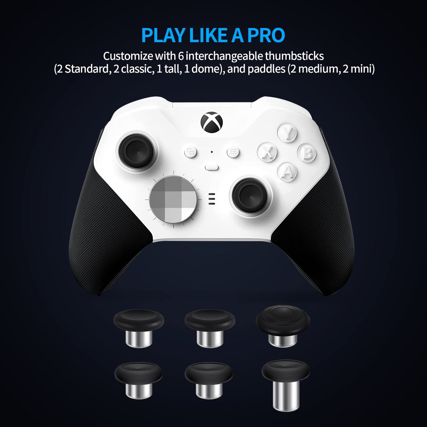 Accessories for Xbox Elite Controller Series 2-13 in 1 Replacement Paddles Thumbsticks Joystick Analog Sticks Parts Repair Kit Component Set with 2