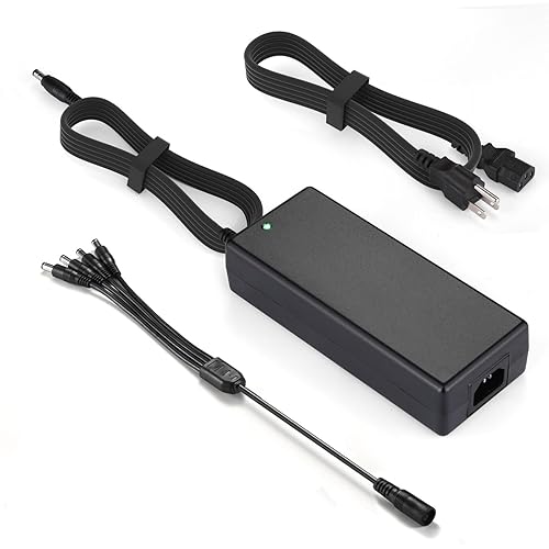 12V 10A Power Supply Adapter AC100-240V to DC12V10A Max120W Power Supply Adapter Converter with 5.5x2.1mm DC Output Jack for WS2815 WS2811 5050 3528…