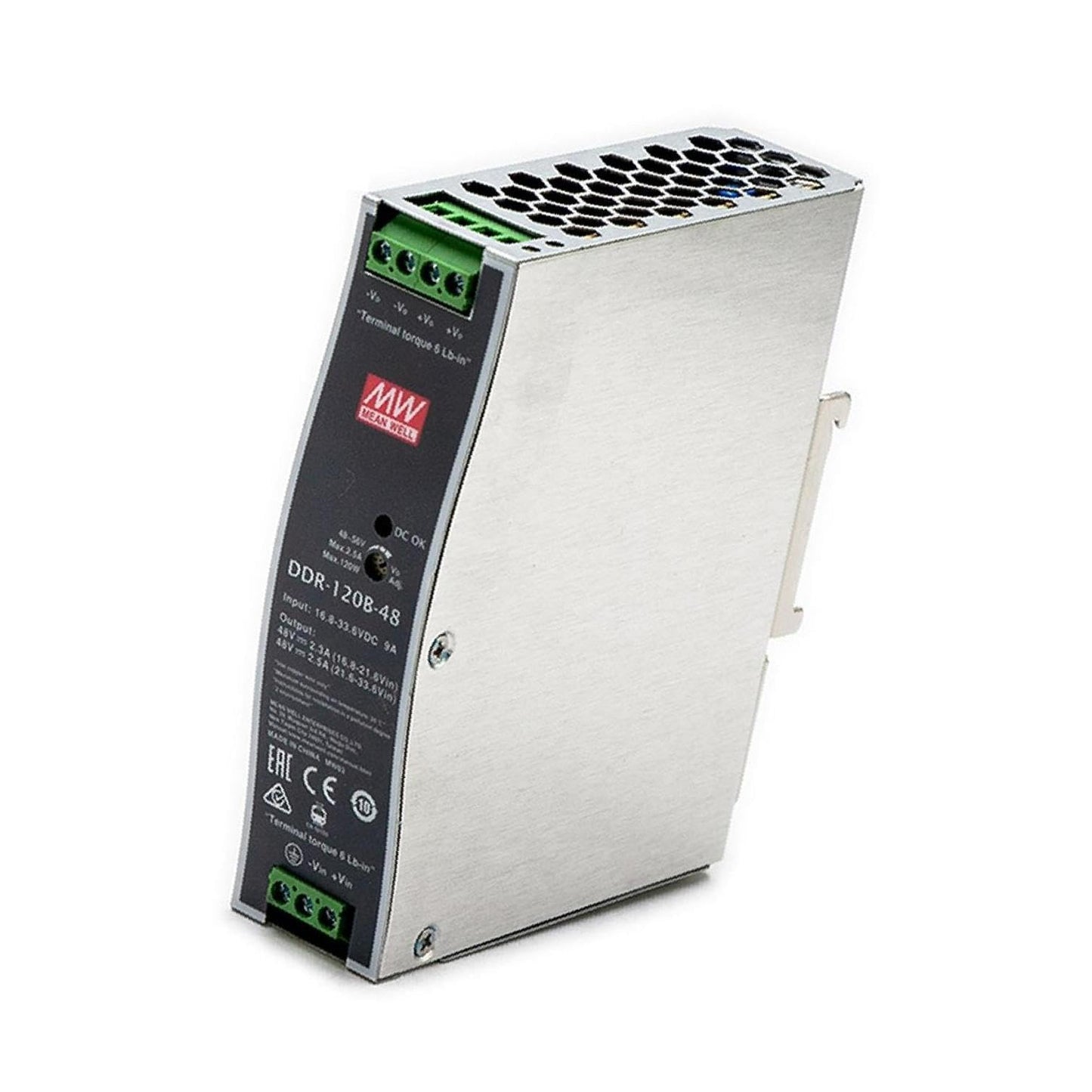 MEAN WELL DDR-120B-48 120W DIN Rail DC/DC Converter O/P +48V2.5A - 1 item(s)